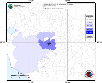 Mappa territorio comunale con almeno 3 questionari