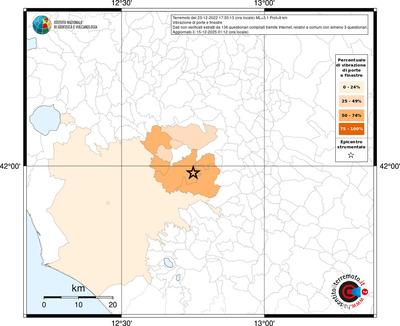 Mappa territorio comunale con almeno 3 questionari