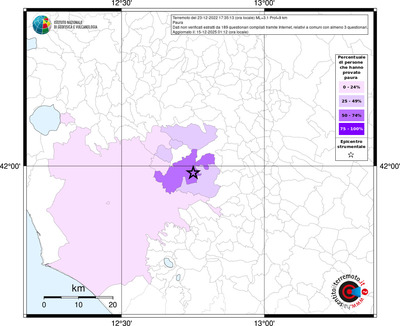 Mappa territorio comunale con almeno 3 questionari