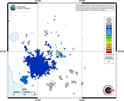 Mappa EMS - territori località