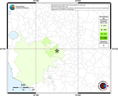 Mappa territorio comunale con almeno 3 questionari