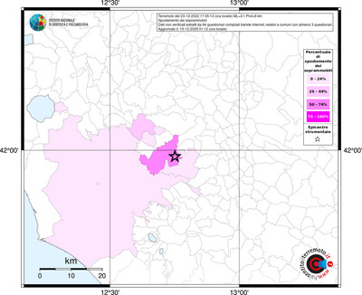 Mappa territorio comunale con almeno 3 questionari