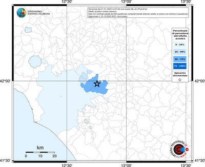 Mappa territorio comunale con almeno 3 questionari
