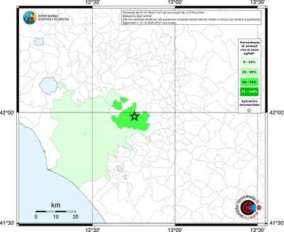 Mappa territorio comunale con almeno 3 questionari