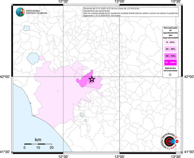 Mappa territorio comunale con almeno 3 questionari