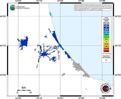 Mappa EMS - territori località