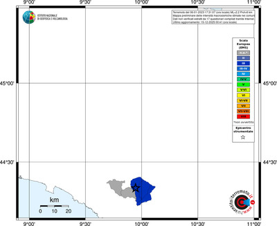 Mappa EMS - territori comuni