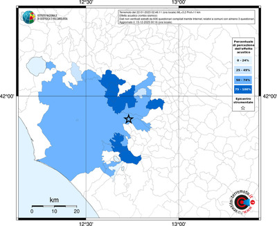 Mappa territorio comunale con almeno 3 questionari