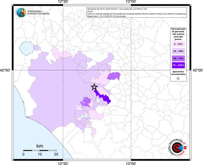 Mappa territorio comunale con almeno 3 questionari
