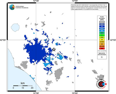 Mappa EMS - territori località