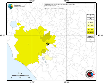 Mappa territorio comunale con almeno 3 questionari
