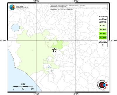 Mappa territorio comunale con almeno 3 questionari