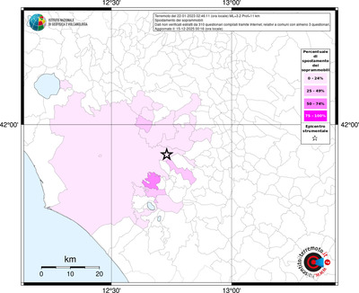 Mappa territorio comunale con almeno 3 questionari