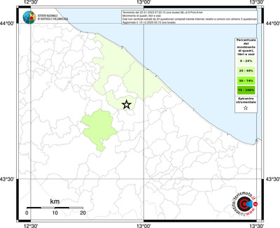 Mappa territorio comunale con almeno 3 questionari