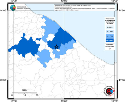 Mappa territorio comunale con almeno 3 questionari