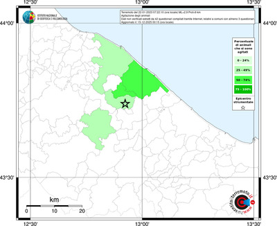Mappa territorio comunale con almeno 3 questionari