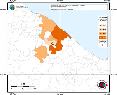 Mappa territorio comunale con almeno 3 questionari