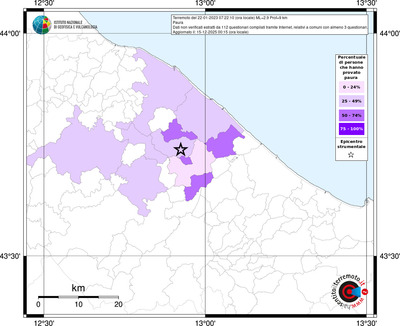 Mappa territorio comunale con almeno 3 questionari