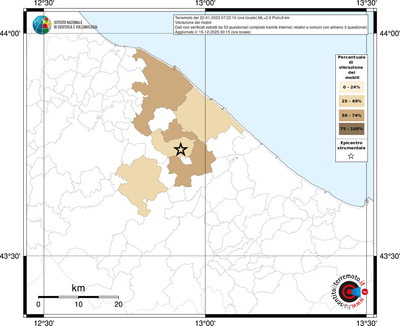 Mappa territorio comunale con almeno 3 questionari