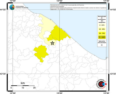 Mappa territorio comunale con almeno 3 questionari