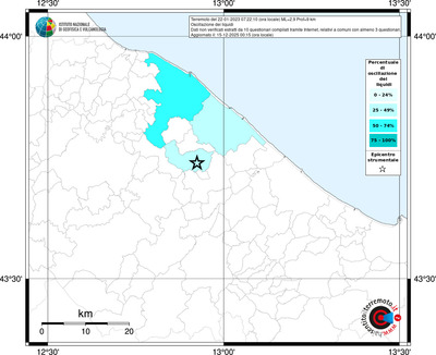 Mappa territorio comunale con almeno 3 questionari