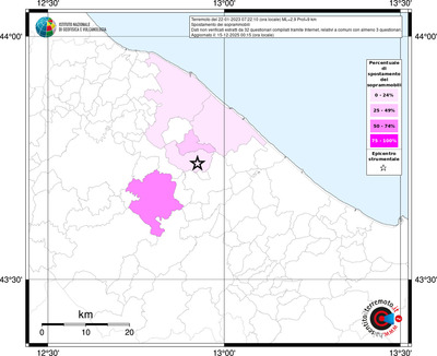 Mappa territorio comunale con almeno 3 questionari