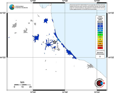 Mappa EMS - territori delle località
