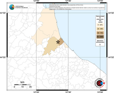 Mappa territorio comunale con almeno 3 questionari