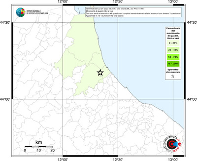 Mappa territorio comunale con almeno 3 questionari