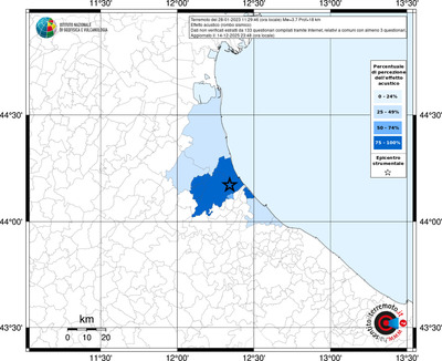 Mappa territorio comunale con almeno 3 questionari