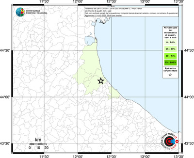 Mappa territorio comunale con almeno 3 questionari