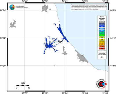 Mappa EMS - territori delle località