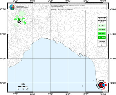 Mappa territorio comunale con almeno 3 questionari