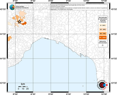 Mappa territorio comunale con almeno 3 questionari