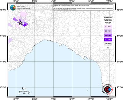 Mappa territorio comunale con almeno 3 questionari