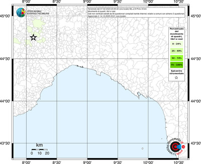 Mappa territorio comunale con almeno 3 questionari