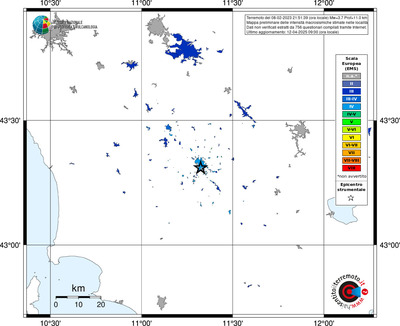 Mappa EMS - territori delle località