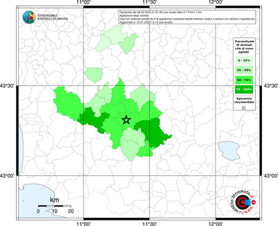 Mappa territorio comunale con almeno 3 questionari