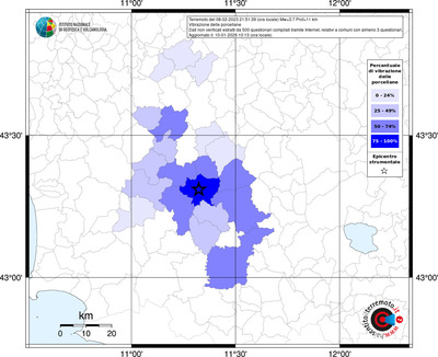 Mappa territorio comunale con almeno 3 questionari