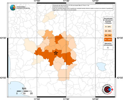 Mappa territorio comunale con almeno 3 questionari