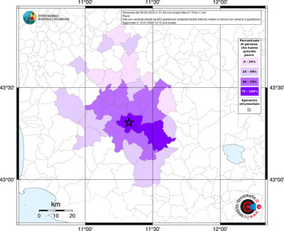 Mappa territorio comunale con almeno 3 questionari