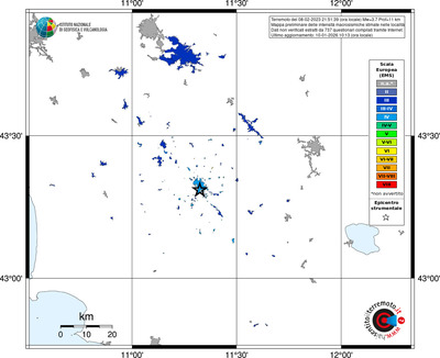 Mappa EMS - territori località