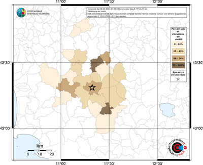 Mappa territorio comunale con almeno 3 questionari