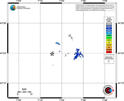 Mappa EMS - territori località