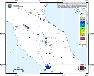 Mappa EMS - territori delle località