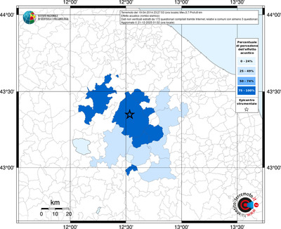 Mappa territorio comunale con almeno 3 questionari