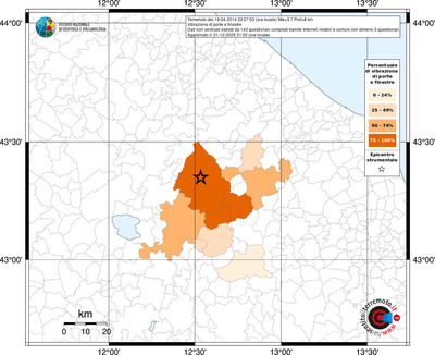 Mappa territorio comunale con almeno 3 questionari