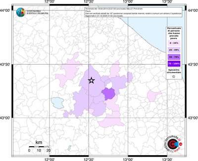 Mappa territorio comunale con almeno 3 questionari