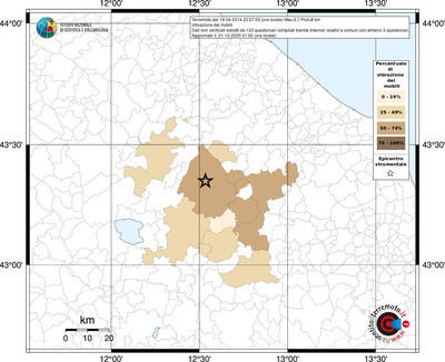 Mappa territorio comunale con almeno 3 questionari