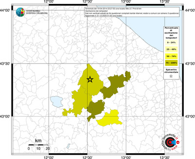 Mappa territorio comunale con almeno 3 questionari